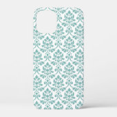 Feuille Damask Aquamarines Muster Case-Mate iPhone Hülle (Rückseite)