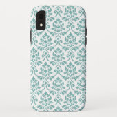 Feuille Damask Aquamarines Muster Case-Mate iPhone Hülle (Rückseite)