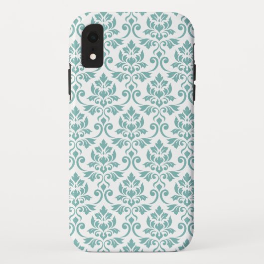 Feuille Damask Aquamarines Muster Case-Mate iPhone Hülle (Rückseite)