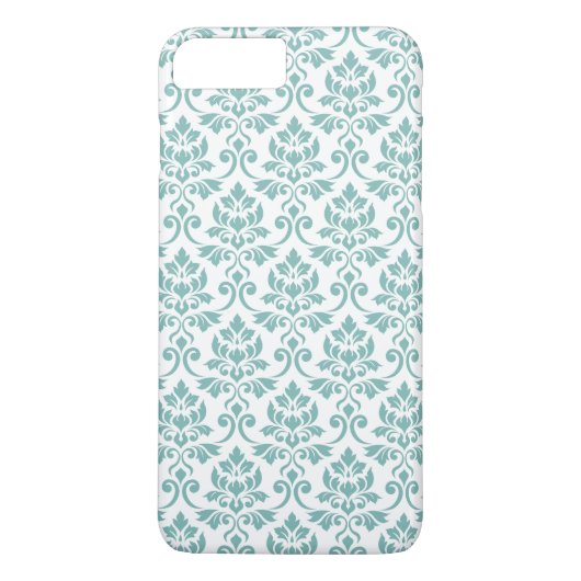 Feuille Damask Aquamarines Muster Case-Mate iPhone Hülle (Rückseite)