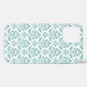 Feuille Damask Aquamarines Muster Case-Mate iPhone Hülle (Rückseite (Horizontal))