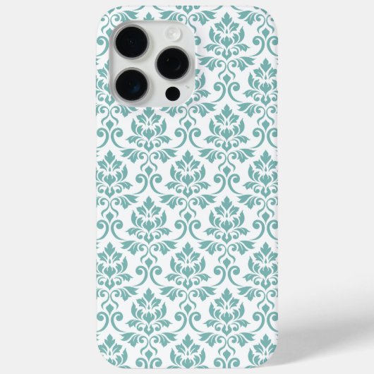 Feuille Damask Aquamarines Muster Case-Mate iPhone Hülle (Rückseite)