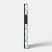 Feuille Damask Aquamarines Muster Case-Mate iPhone Hülle (Rückseite / Rechts)