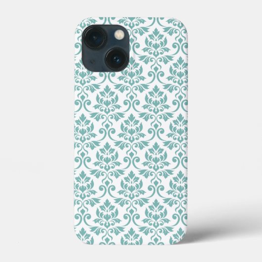 Feuille Damask Aquamarines Muster Case-Mate iPhone Hülle (Rückseite)