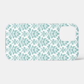 Feuille Damask Aquamarines Muster Case-Mate iPhone Hülle (Rückseite (Horizontal))