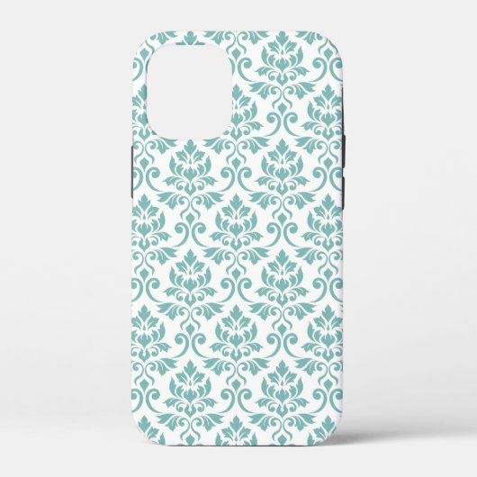 Feuille Damask Aquamarines Muster Case-Mate iPhone Hülle (Rückseite)