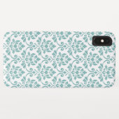 Feuille Damask Aquamarines Muster Case-Mate iPhone Hülle (Rückseite (Horizontal))