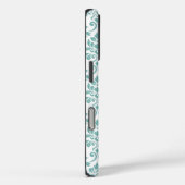Feuille Damask Aquamarines Muster Case-Mate iPhone Hülle (Rückseite / Rechts)