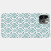 Feuille Damask Aquamarines Muster Case-Mate iPhone Hülle (Rückseite (Horizontal))