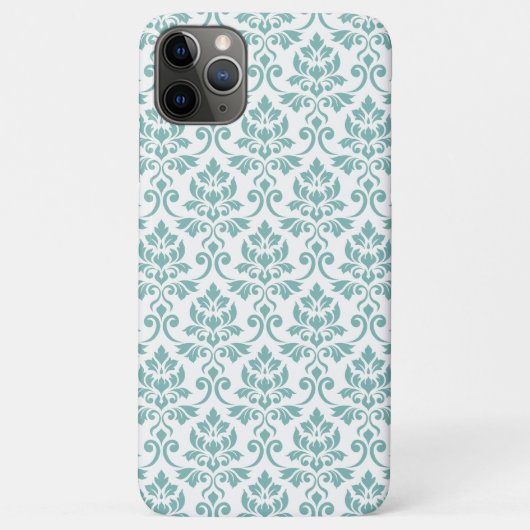 Feuille Damask Aquamarines Muster Case-Mate iPhone Hülle (Rückseite)