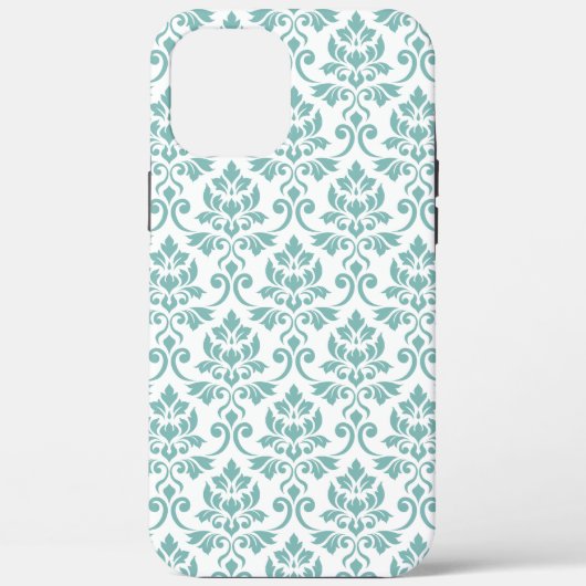 Feuille Damask Aquamarines Muster Case-Mate iPhone Hülle (Rückseite)