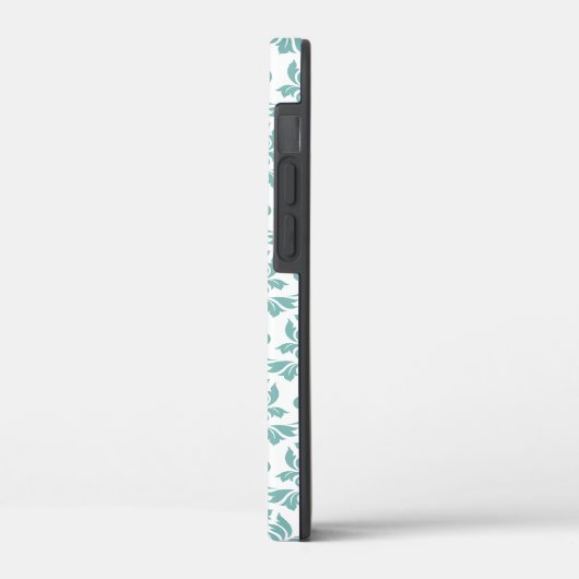 Feuille Damask Aquamarines Muster (Custom) Case-Mate iPhone Hülle (Rückseite / Links)