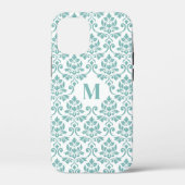 Feuille Damask Aquamarines Muster (Custom) Case-Mate iPhone Hülle (Rückseite)