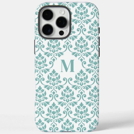 Feuille Damask Aquamarines Muster (Custom) Case-Mate iPhone Hülle (Rückseite)