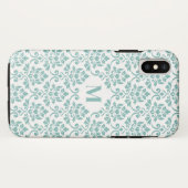 Feuille Damask Aquamarines Muster (Custom) Case-Mate iPhone Hülle (Rückseite (Horizontal))