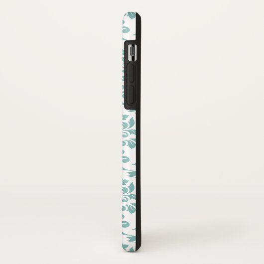 Feuille Damask Aquamarines Muster (Custom) Case-Mate iPhone Hülle (Hinten/Links)