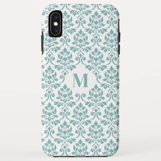 Feuille Damask Aquamarines Muster (Custom) Case-Mate iPhone Hülle (Rückseite)