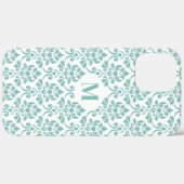 Feuille Damask Aquamarines Muster (Custom) Case-Mate iPhone Hülle (Hinten (horizontal))