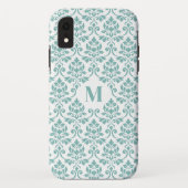 Feuille Damask Aquamarines Muster (Custom) Case-Mate iPhone Hülle (Rückseite)
