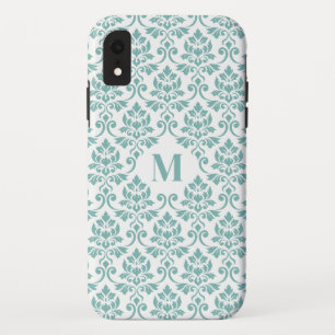 Feuille Damask Aquamarines Muster (Custom) Case-Mate iPhone Hülle