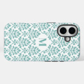 Feuille Damask Aquamarines Muster (Custom) Case-Mate iPhone Hülle (Rückseite (Horizontal))