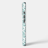 Feuille Damask Aquamarines Muster (Custom) Case-Mate iPhone Hülle (Rückseite / Links)