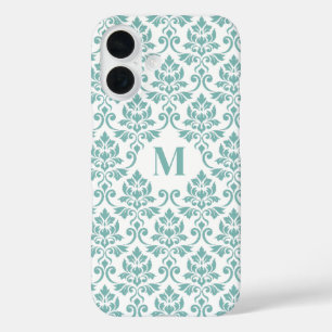 Feuille Damask Aquamarines Muster (Custom) iPhone 16 Hülle