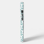 Feuille Damask Aquamarines Muster (Custom) Case-Mate iPhone Hülle (Rückseite / Links)