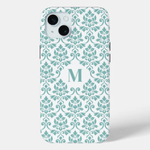 Feuille Damask Aquamarines Muster (Custom) Case-Mate iPhone Hülle