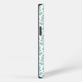 Feuille Damask Aquamarines Muster (Custom) iPhone Hülle (Rechte Seite)