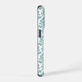 Feuille Damask Aquamarines Muster (Custom) iPhone Hülle (Rechte Seite)