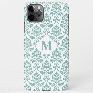 Feuille Damask Aquamarines Muster (Custom) iPhone 11Pro Max Hülle