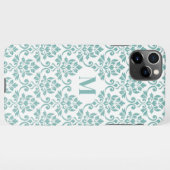 Feuille Damask Aquamarines Muster (Custom) iPhone Hülle (Rückseite (Horizontal))