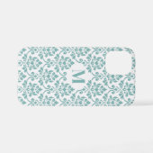 Feuille Damask Aquamarines Muster (Custom) iPhone Hülle (Rückseite (Horizontal))