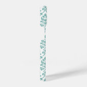 Feuille Damask Aquamarines Muster (Custom) iPhone Hülle (Rechte Seite)