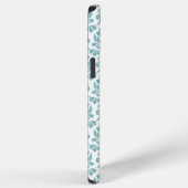 Feuille Damask Aquamarines Muster (Custom) iPhone Hülle (Rechte Seite)