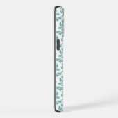 Feuille Damask Aquamarines Muster (Custom) iPhone Hülle (Rechte Seite)