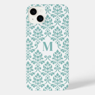 Feuille Damask Aquamarines Muster (Custom) iPhone 14 Plus Hülle