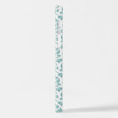 Feuille Damask Aquamarines Muster (Custom) iPhone Hülle (Linke Seite)