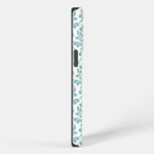 Feuille Damask Aquamarines Muster (Custom) iPhone Hülle (Rechte Seite)