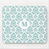 Feuille Damask Aquamarines Muster (Custom) Mousepad (Vorne)