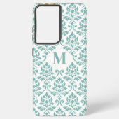 Feuille Damask Aquamarines Muster (Custom) Samsung Galaxy Hülle (Rückseite)