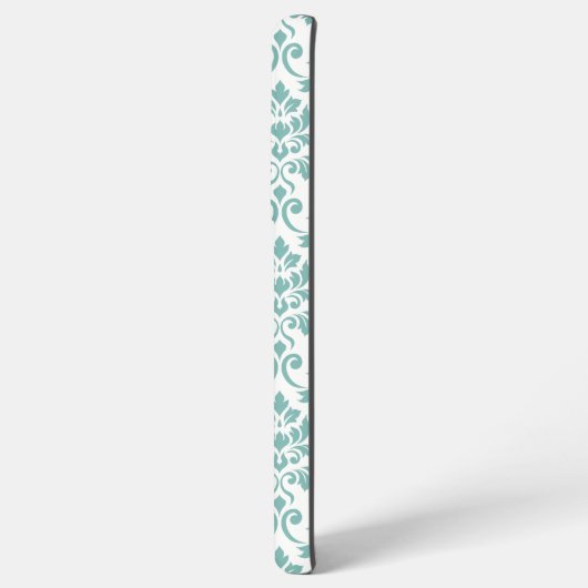 Feuille Damask Aquamarines Muster (Custom) Samsung Galaxy Hülle (Linke Seite)