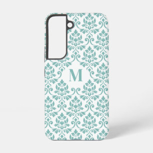 Feuille Damask Aquamarines Muster (Custom) Samsung Galaxy Hülle