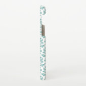 Feuille Damask Aquamarines Muster (Custom) Samsung Galaxy Hülle (Linke Seite)