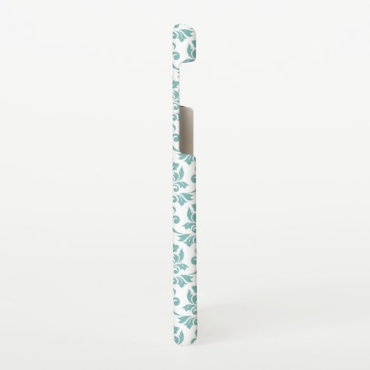 Feuille Damask Aquamarines Muster (Custom) Samsung Galaxy Hülle (Linke Seite)