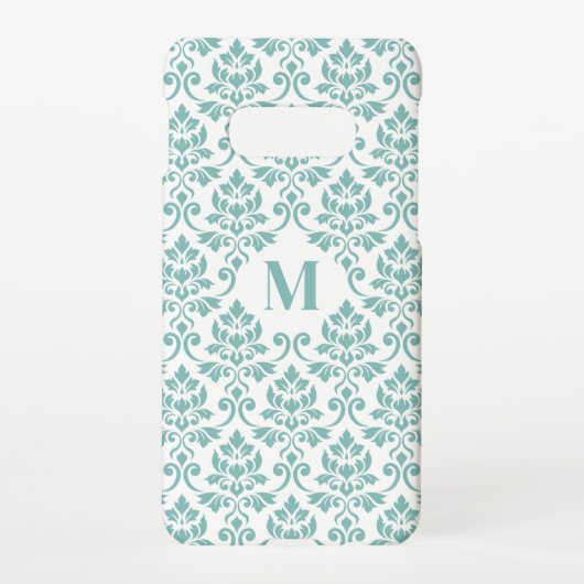 Feuille Damask Aquamarines Muster (Custom) Samsung Galaxy Hülle (Rückseite)