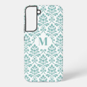 Feuille Damask Aquamarines Muster (Custom) Samsung Galaxy Hülle (Rückseite)