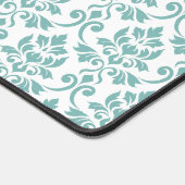 Feuille Damask Aquamarines Muster (Custom) Schreibtischunterlage (Ecke)