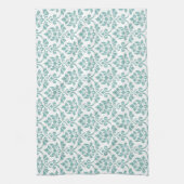 Feuille Damask Aquamarines Muster Geschirrtuch (Vertikal)